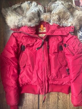 Parajumpers Masterpiece Series Red Ladies Bomber Jacket - Size Small